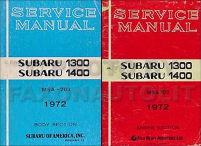 1972 Subaru Tienda Manual Juego Base Libros Para 1973 1974 1975 1976DLReparar - Imagen 1 de 3