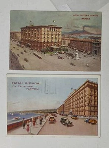 NAPOLI CITTA'-ALBERGO HOTEL-LOTTO 2 CARTOLINE-C42-167 - Picture 1 of 1