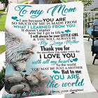 Personalized To My Mom Bear Fleece Blanket,Great Gift For Birthday From Daughter