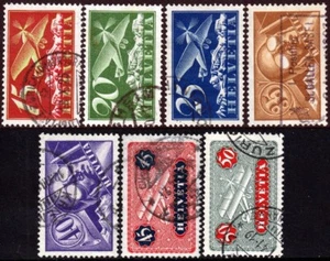 Svizzera - 1923/37 - Posta Aerea - serie completa usata - Unificato A3/A9 - Foto 1 di 1