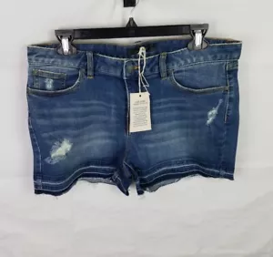 prAna Shorts Women's 14/32 Blue London Jean Denim Raw Hem Outdoor W31180431 New - Picture 1 of 6