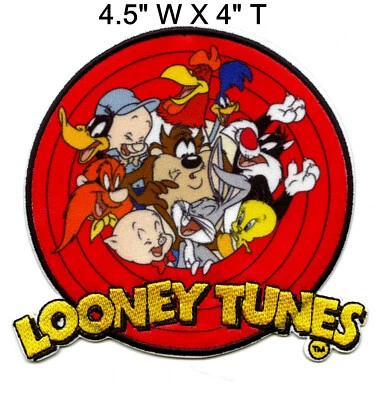 LOONEY TUNES 4.5 INCH IRON-ON EMBROIDERED PATCHES CARTOON DECORATIVE APPLIQUE  - Image 1 of 4