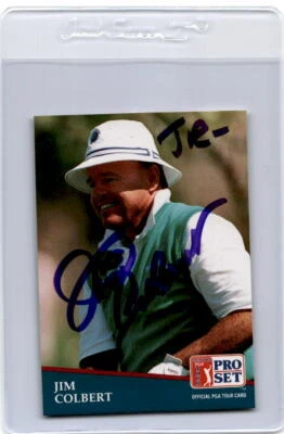 JIM COLBERT 1991 PRO SET GOLF #208 HARD SIGNED AUTO "JR-" -  *13625 - Image 1 of 2