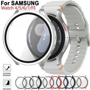 Custodia rigida protezione schermo vetro per Samsung Galaxy Watch 4 5 6 7 40/44 mm - Foto 1 di 26
