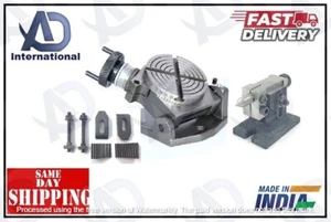 4"/100mm Tilting Rotary Table with M6 Clamp Kit & Suitable Tailstock - Foto 1 di 7