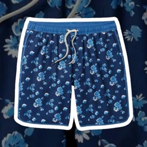 Fair Harbor Shorts Men 2XL Mastos Anchor Blue Beach Floral Swim Pockets NWT - Picture 1 of 8
