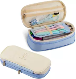 Large Capacity Pencil Case Pouch with Zipper, Portable Aesthetic Cute Big Capaci - Picture 1 of 12