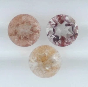 CUARZO RUTILADO ROSA CLARO 14 MM CORTE REDONDO TODO NATURAL VENDIDO POR PIEDRA F-497 - Imagen 1 de 1
