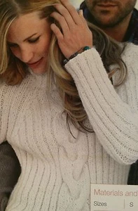 Ladies Cropped Cable Sweater ( S, M, L, XL, XXL) Knitting Pattern - Picture 1 of 1