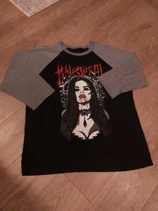 Camisa de gira Halestorm 2017 - Camiseta negra manga 3/4 Rock Band - Talla XL - Imagen 1 de 5