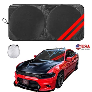 For 2008-2023 Dodge Charger Car Windshield Sun Shade UV Block Shield Cover Y6 - Picture 1 of 12