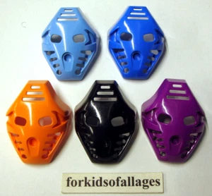 LEGO Bionicle Mask Lot of 5 PAKARI 32566 Med Blue Orange Black Purple Kanohi - Picture 1 of 2