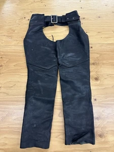 Gorras de moto de cuero negras Bikers Choice para mujer XS hechas en EE. UU. - Imagen 1 de 8