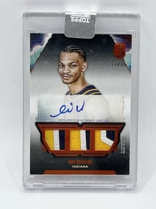 2024 Topps 3 Basketball Isaiah Wong Rookie Triple Patch Auto /25 Encased - Picture 1 of 4
