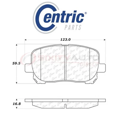 Centric Posi Quiet Disc Brake Pads w Shims for 2003-2008 Toyota Matrix 1.8L rk - Изображение 1 из 4