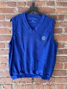 Cutter & Buck Gilet da Golf Anglebrook Mazza da Golf Uomo Grande Blu Ricamato - Foto 1 di 17