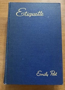 Etiquette by Emily Post : The Blue Book of Social Usage, Hardcover, 1942 - Picture 1 of 10