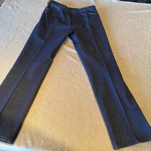 Vintage 70s Sedgefield DO NOTHING Jeans 38x34 Dark Wash Denim Made in USA - NEW - Picture 1 of 11