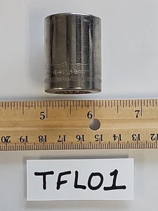 Vintage Craftsman 44236 1/2" Drive 22mm Shallow Socket 12 Point Inverted G USA  - Picture 1 of 8