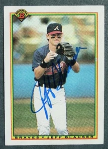 Atlanta Braves star Jeff Blauser Autographed / signed 1990 Topps Bowman card - - Picture 1 of 1