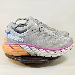Hoka One One Gaviota 4 Shoes Womens Size 11B Gray Orange Pink Stability Running - Picture 1 of 9