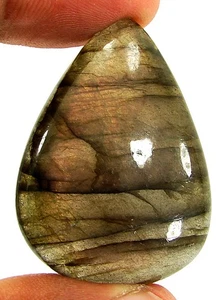 Piedra preciosa de labradorita gris natural de 70,00 quilates cabujón alambre envoltura piedra - 25020 - Imagen 1 de 2