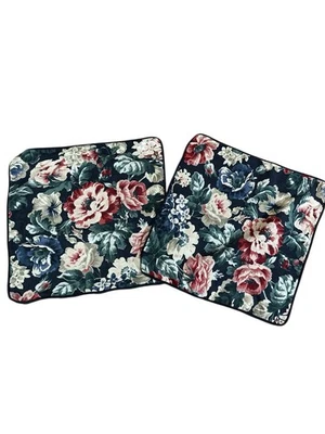 IKEA Set 2 Funda Almohada LEIKNY Negra Multicolor Floral 18.5" Cremallera Cuadrada Foto 1 de 4