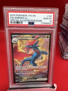 Pokemon Salamence ex 187/159 Sv09: Journey Together Illustration Rare PSA 10 - Picture 1 of 2