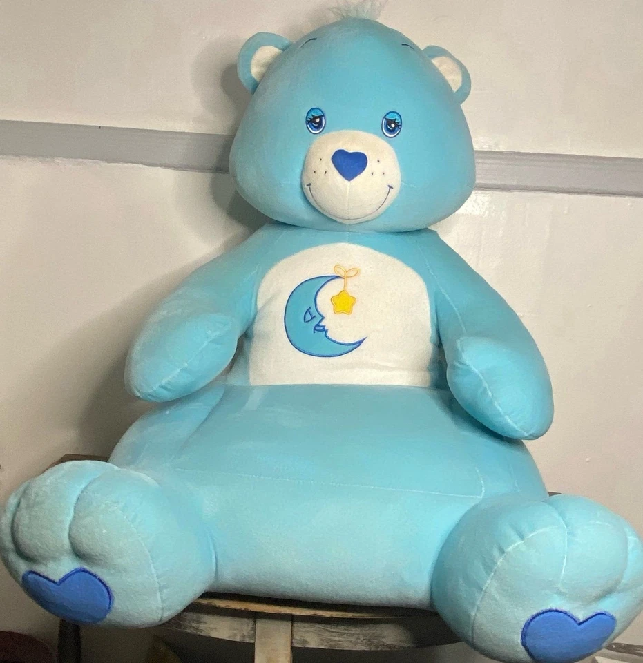 "Oso de peluche Giant Care Bears 22"" vintage años 2000 luna azul y corazón estrella" Foto 1 de 4