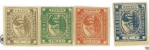 Argentina Scott#1+3+4+6 Reference stamps MH - Picture 1 of 1