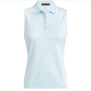 G/FORE Womens Polkadot Jacquard Sleeveless Golf Polo Size M Medium - Picture 1 of 8