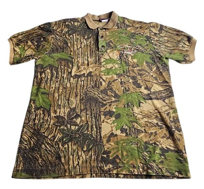 Vtg 90s Rattlers Realtree Spartan Camo Polo Shirt Men XL The Marsh Club Hunting  - Image 1 of 4