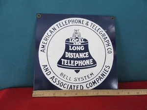 10/15 Metal ADVERTISING SIGN American Telephone & Telegraph Co. Bell ANDE ROONEY - Picture 1 of 5
