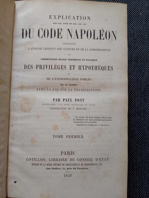 Explication Du Code Napoléon Édition De1859 - Photo 1/4