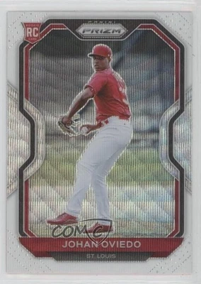 2021 Panini Prizm Tier II White Wave Prizm Johan Oviedo #176 Rookie RC - Image 1 of 2