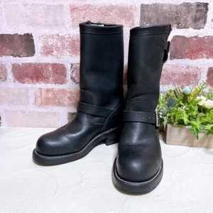 CHIPPEWA Boots 27863 11inch Engineer Boots Vibram Sole Leather Black US6 Used JP - Picture 1 of 11