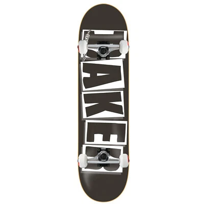 BAKER Skateboard Completo LOGO NEGRO/BLANCO 8.0" Camiones Crudos MONTADOS Foto 1 de 4