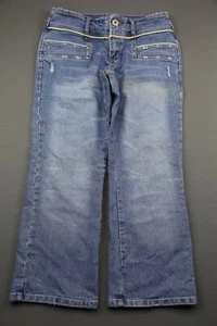 Women's Rave R4R Denim Jean Capri Cropped Distressed Size 9 (31x24)Zipper Fly  - Picture 1 of 5