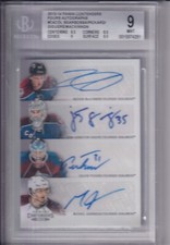 2013-14 MACKINNON GIGUERE PICKARD SGARBOSSA PANINI CONTENDERS FOURS AUTO BGS 9