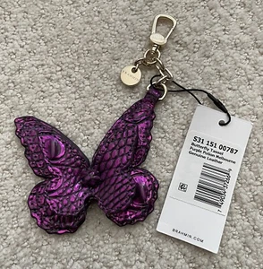 Brahmin Melbourne Mariposa Lthr Borla Llavero Bolso 3D Dije POCIÓN PÚRPURA NUEVO CON ETIQUETAS - Imagen 1 de 12