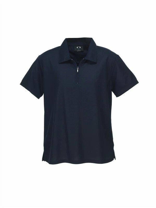 WOMENS CASUAL TOPS LADIES MICRO WAFFLE POLO SHIRT ZIP CORPORATE UNIFORM FB P3325