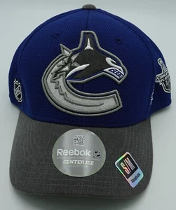 NHL Vancouver Canucks Reebok Adult Stanley Cup 2014 Flex Fit Cap Hat NEW!! - Picture 1 of 5