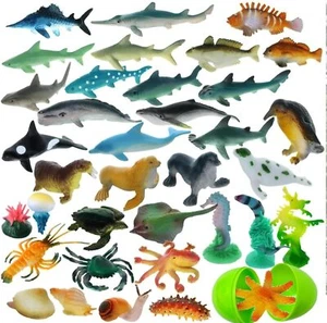 GiftExpress Ocean Sea Creatures/Animals Toy Figures, 36 Pcs Mini Assorted... - Picture 1 of 9