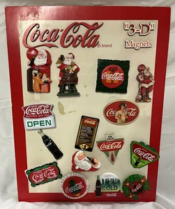 Coca-Cola Vintage 15 Christmas Shop Magnets With Magnetic Board 522 - Picture 1 of 7