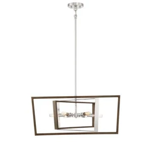 Good Lumens Pendant Light Candlestick Steel LED Brushed Nickel W/ Corona Bronze - Picture 1 of 3