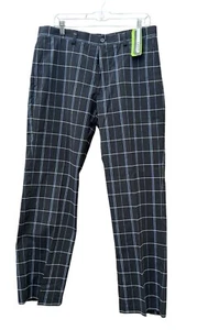 Izod Herren Xtreme Function Golfhose 34x32 kariert Flat-Front Stretch Performance - Bild 1 von 8