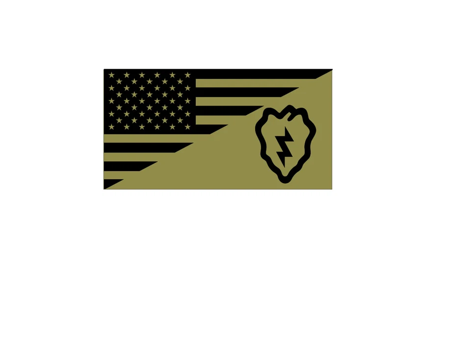 ORACAL USA FLAG UNITED STATES ARMY 25TH INFANTRY DIVISION TACTICAL VINYL DECAL STICKER