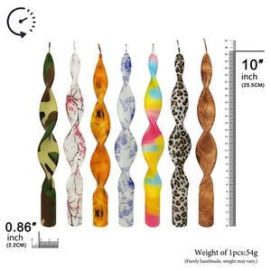 Juego de 2 velas cónicas florales de 10" sin perfume para decoración de cena en el hogar - Imagen 1 de 43