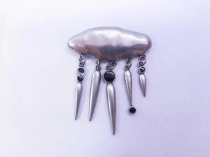 Vintage JJ Jonette Signed Original Brooch Pin Pendants Pewter - Bild 1 von 7