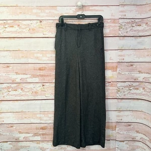 Banana Republic Wool Blend Wide Leg Trousers Dress Pants NEW Size 6p Gray $130 - Picture 1 of 9